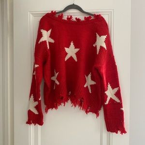 Storia Distressed Star Sweater